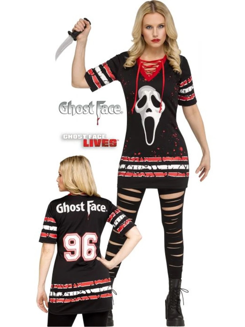 Women's Black & Red Sports Tunic Costume